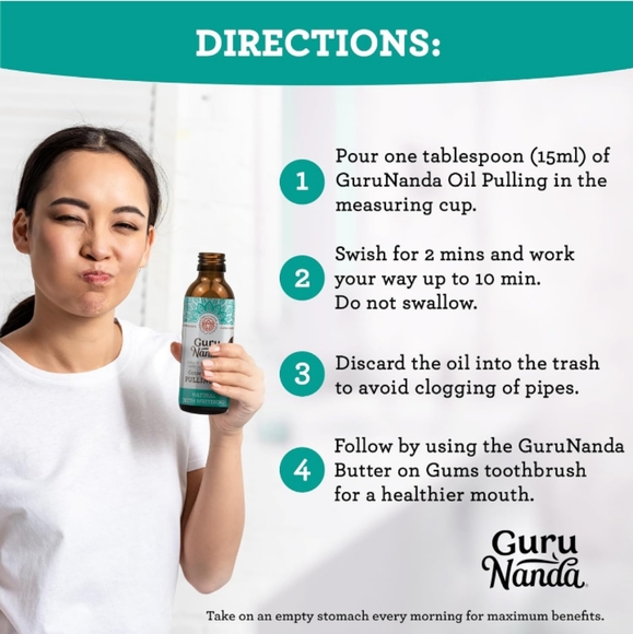 GuruNanda Coconut Oil Pulling with 7 Natural Essential Oils - Picture 5 of 6